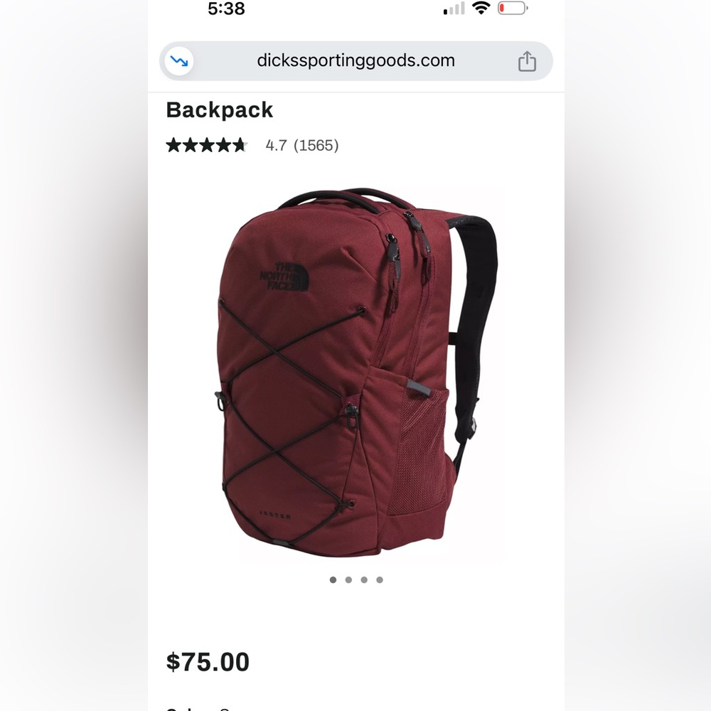 The North Face Men's Red Backpack